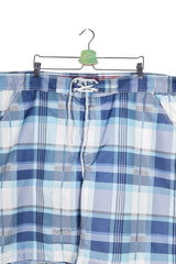 Pantaloni scurți - C&A carouri albastre din poliester cu croială lejeră – 4XL+ – Bărbați - detaliu