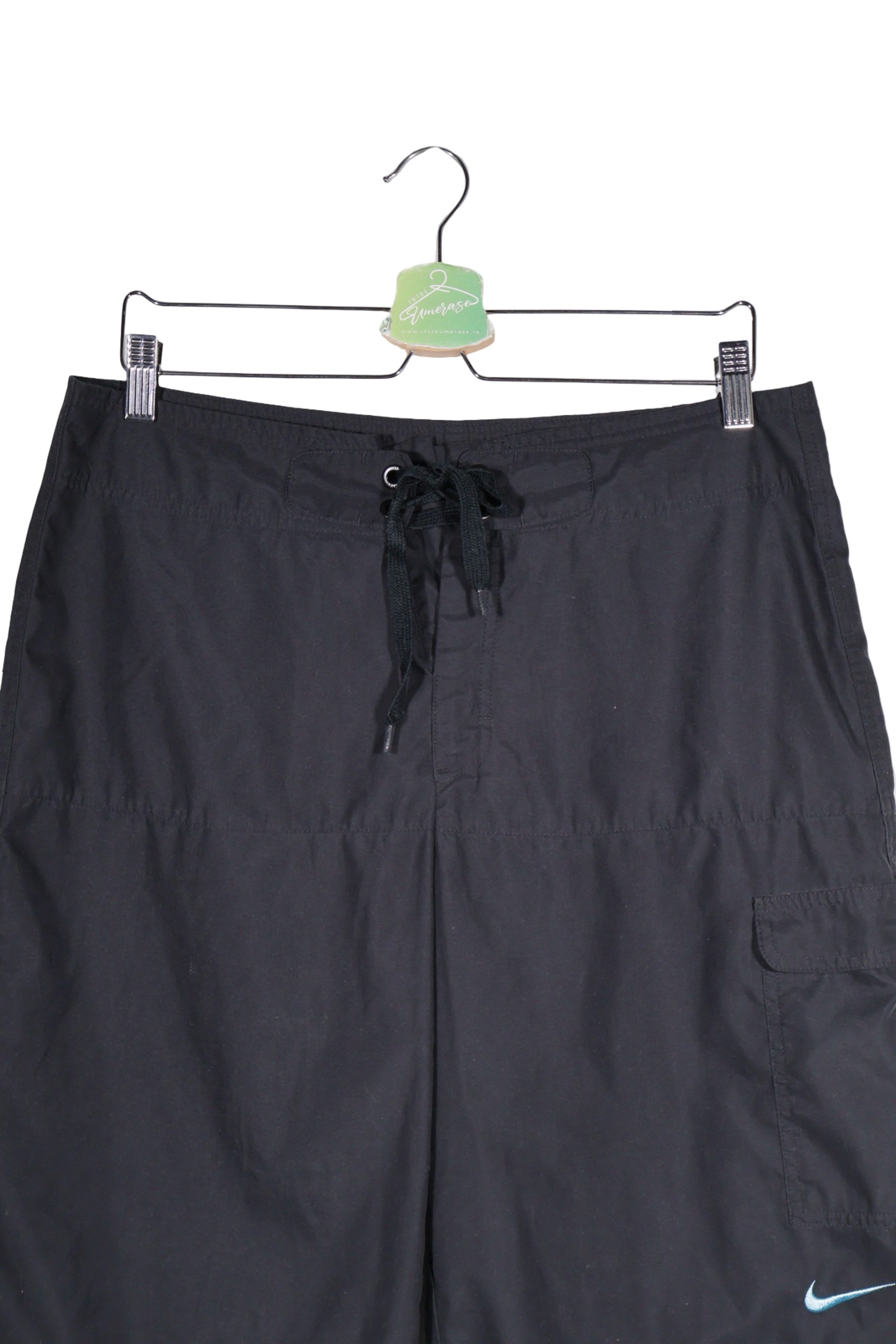 Pantaloni scurți - NIKE negri din poliester cu croială relaxată – M – Bărbați - detaliu
