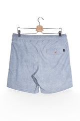 Pantaloni scurți - Quiksilver bleu deschis din material usor cu snur in talie – L – Bărbați - detaliu