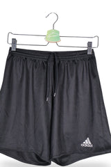 Pantaloni scurți - Adidas negre din material tehnic cu croiala lejera – M – Bărbați - detaliu