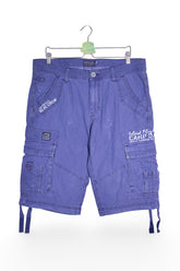 Pantaloni scurți - Camp David albastru-violet din bumbac cu buzunare cargo – L – Bărbați - fata