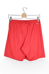 Pantaloni scurți - Adidas roșii din material sport cu talie elastică – M – Femei - spate