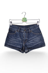 Blugi scurți - Levi's albaștri din denim cu croială scurtă – S – Femei - fata