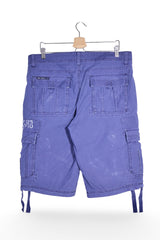 Pantaloni scurți - Camp David albastru-violet din bumbac cu buzunare cargo – L – Bărbați - spate