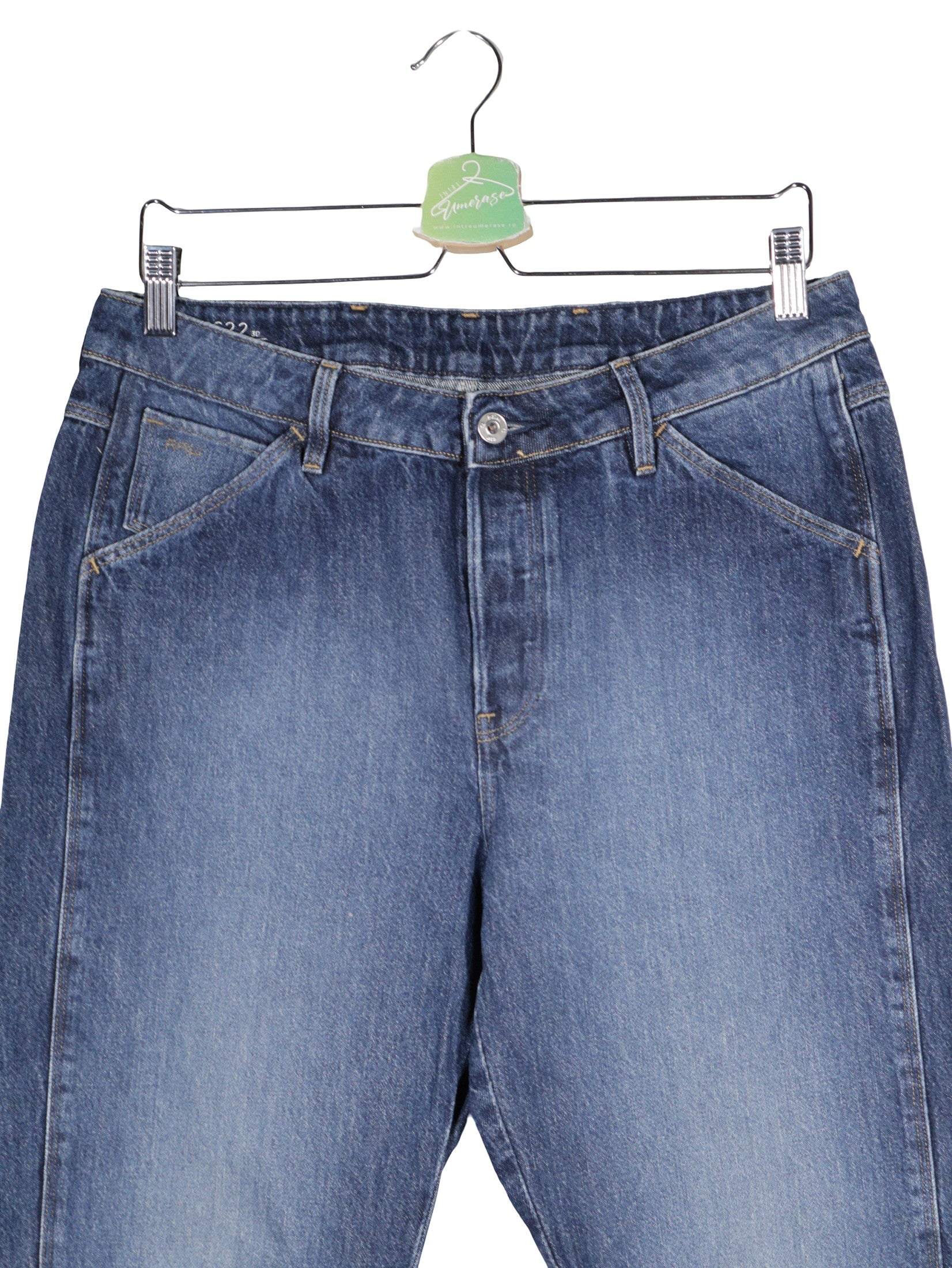 Blugi G-STAR RAW albastru mărime W32 detaliu material și croială second-hand premium