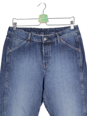 Blugi G-STAR RAW albastru mărime W32 detaliu material și croială second-hand premium
