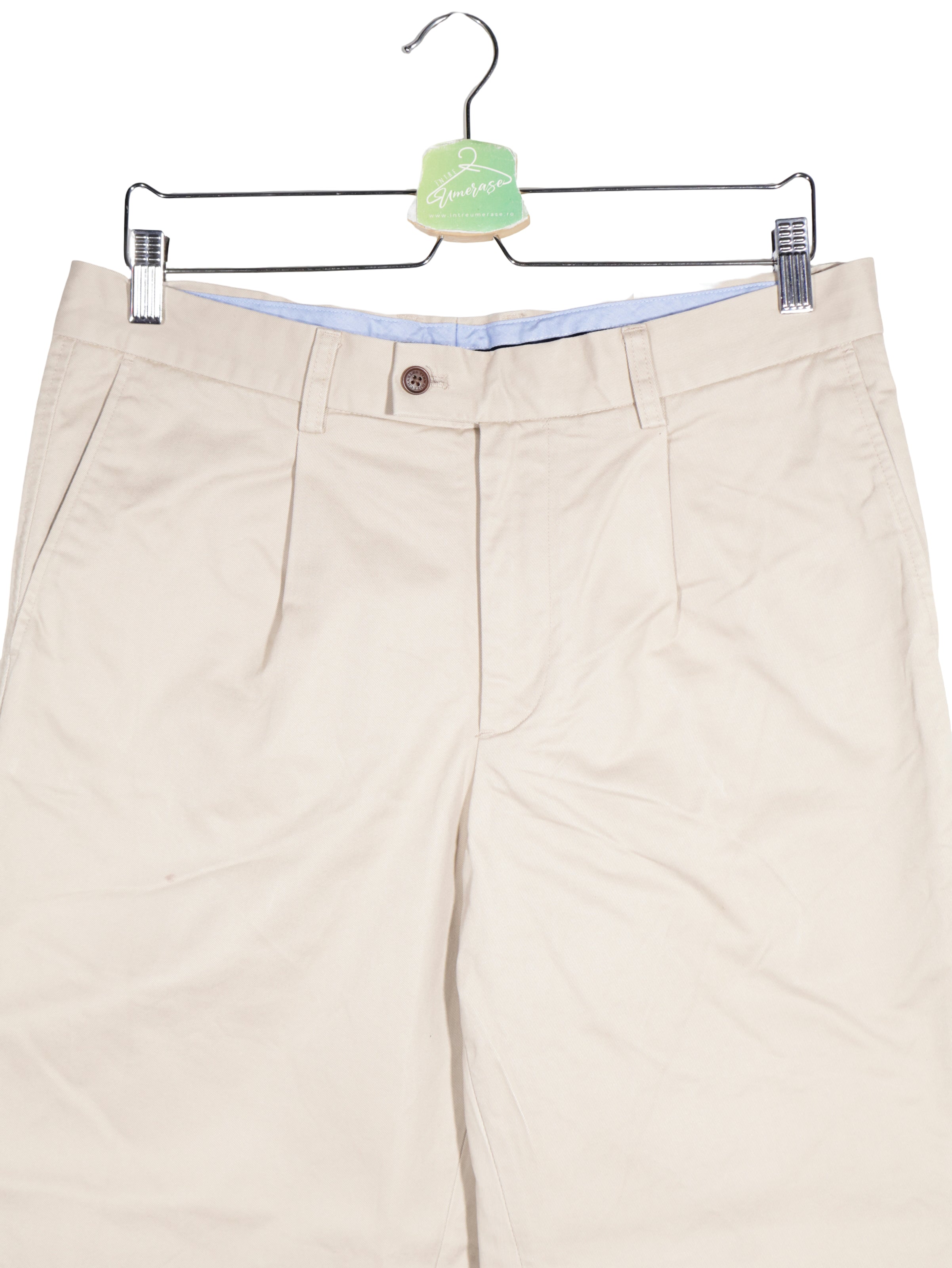 Pantaloni Charles Tyrwhitt bej deschis mărime M detaliu material și croială second-hand premium