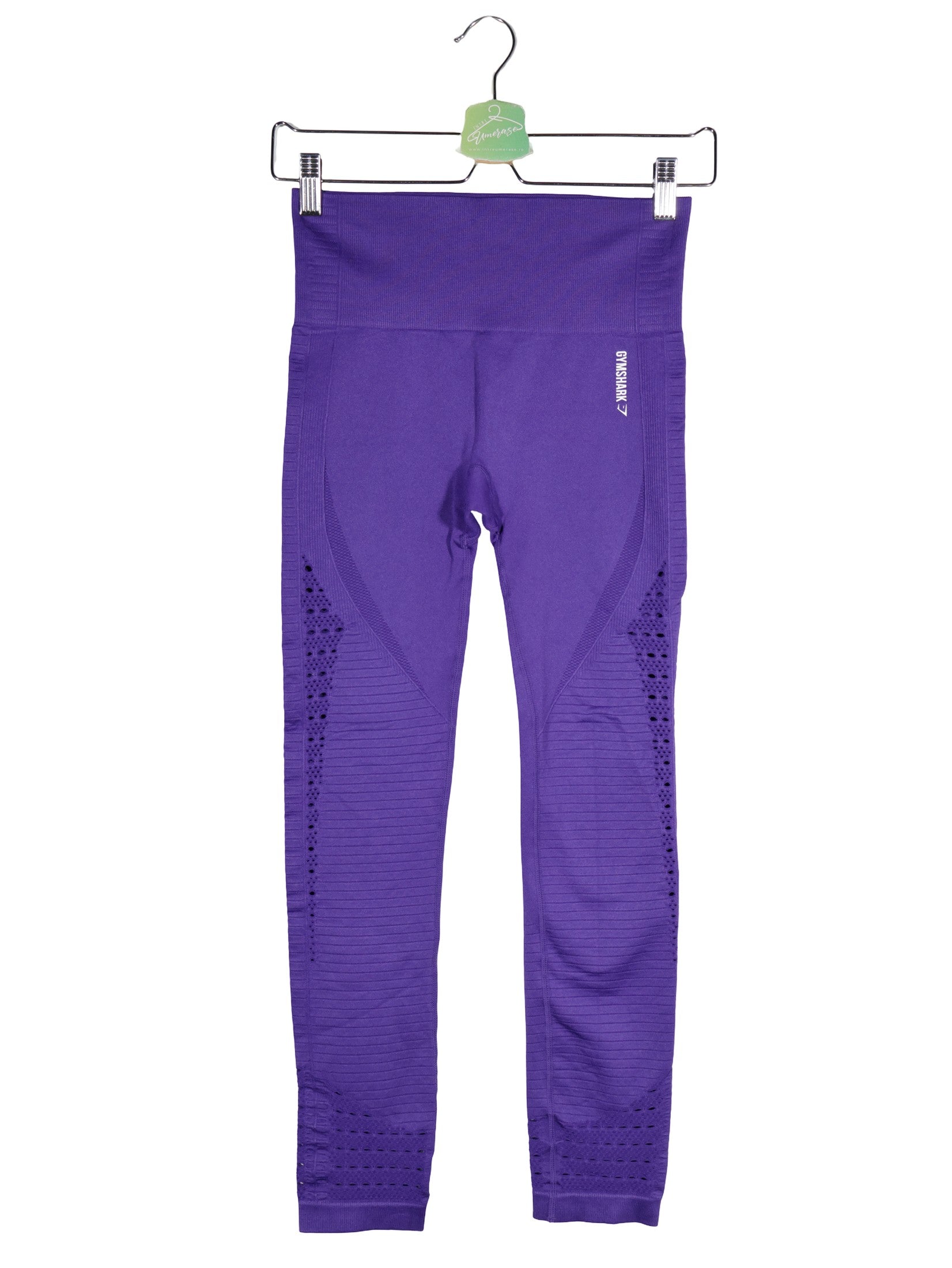 Colanti GYMSHARK mov mărime XS vedere din față second-hand premium
