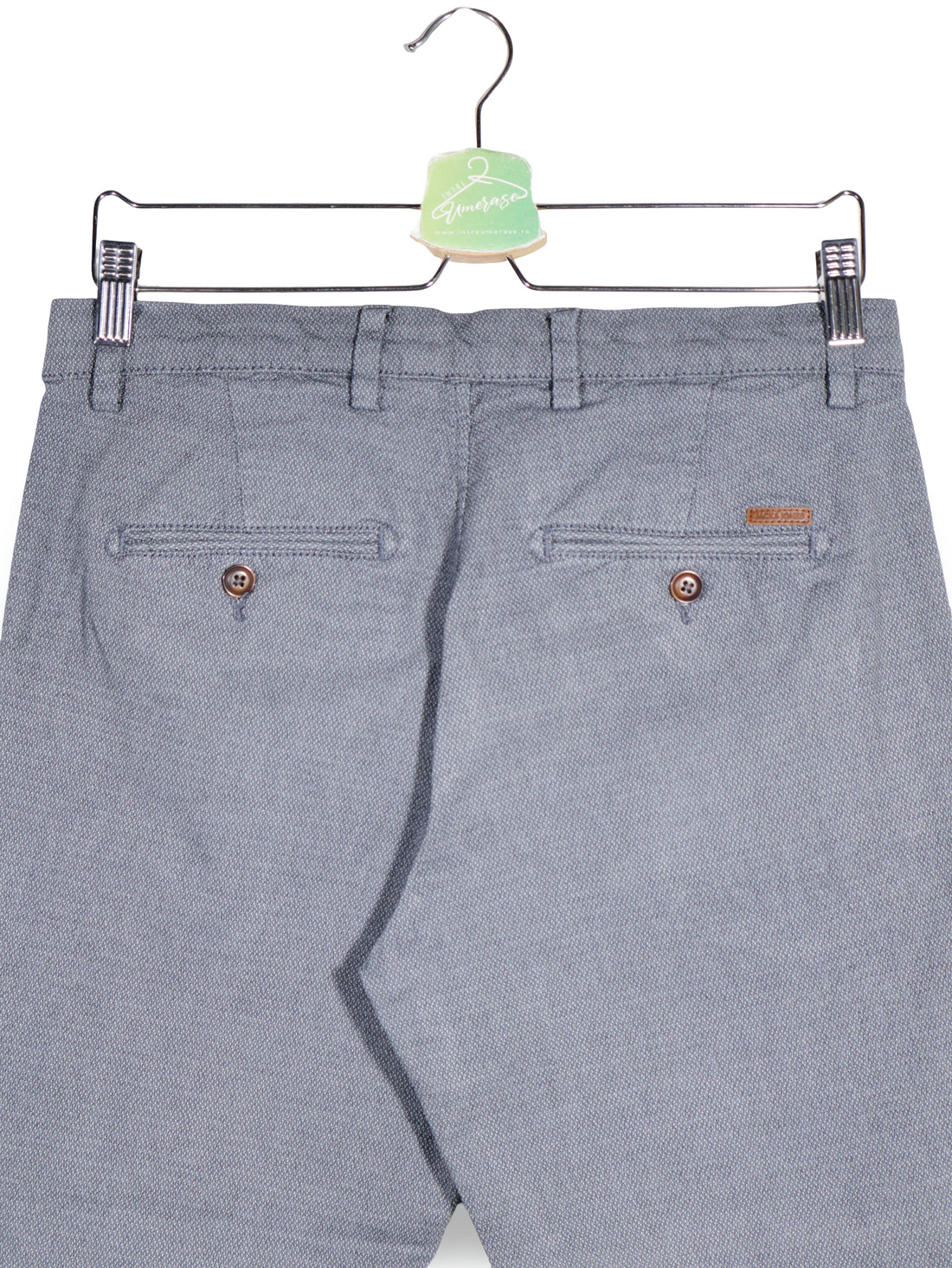 Pantaloni JACK&JONES gri mărime M detaliu material și croială second-hand premium