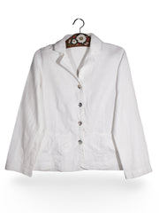 Sacou Premium alb din in – M – Femei - imagine 1