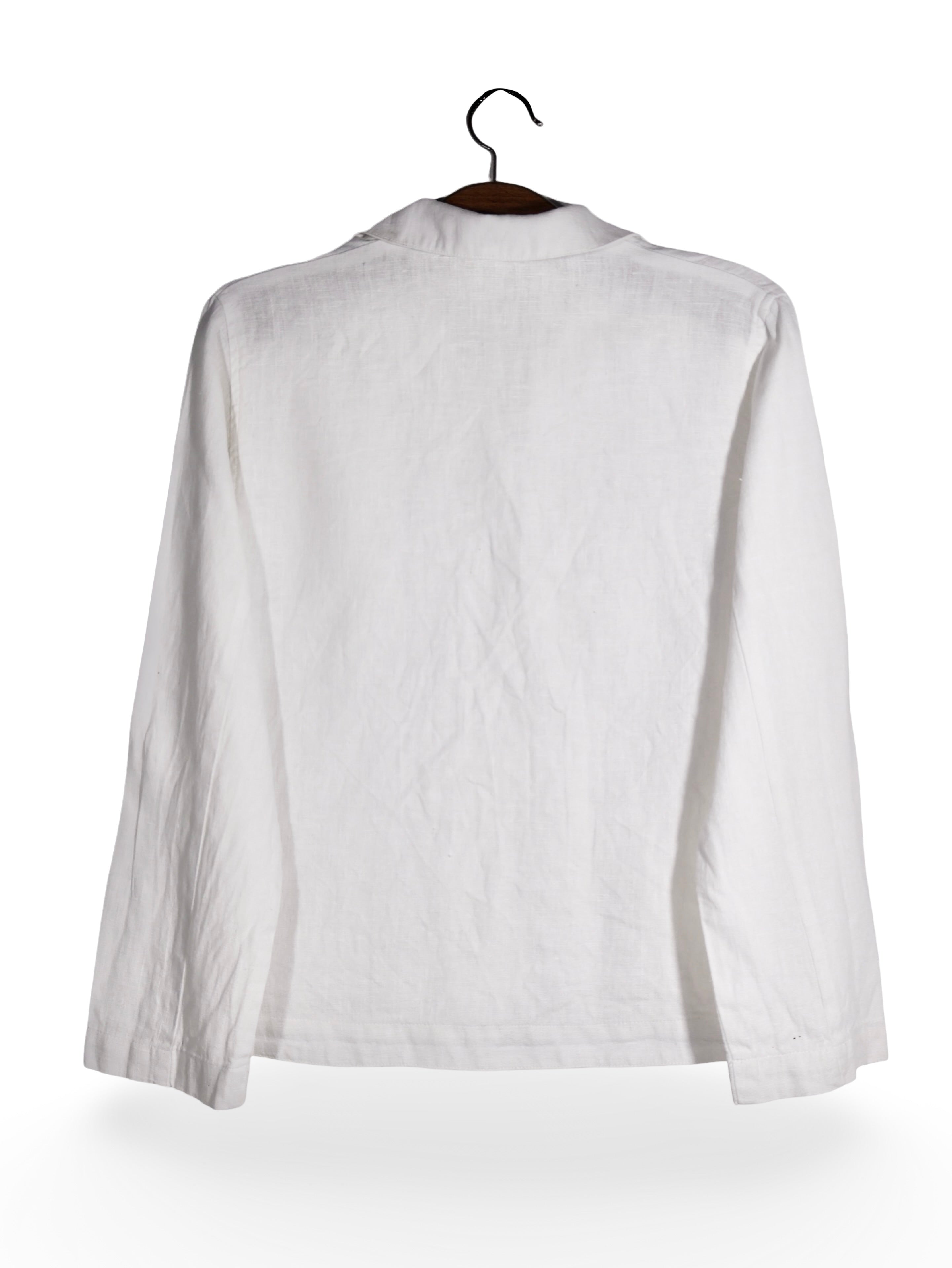 Sacou Premium alb din in – M – Femei - imagine 3
