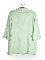 Cămașă Alte branduri verde pastel din in si bumbac – XL – Femei - imagine 3