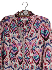Cămașă Oui din in cu imprimeu multicolor – XL – Femei - imagine 2