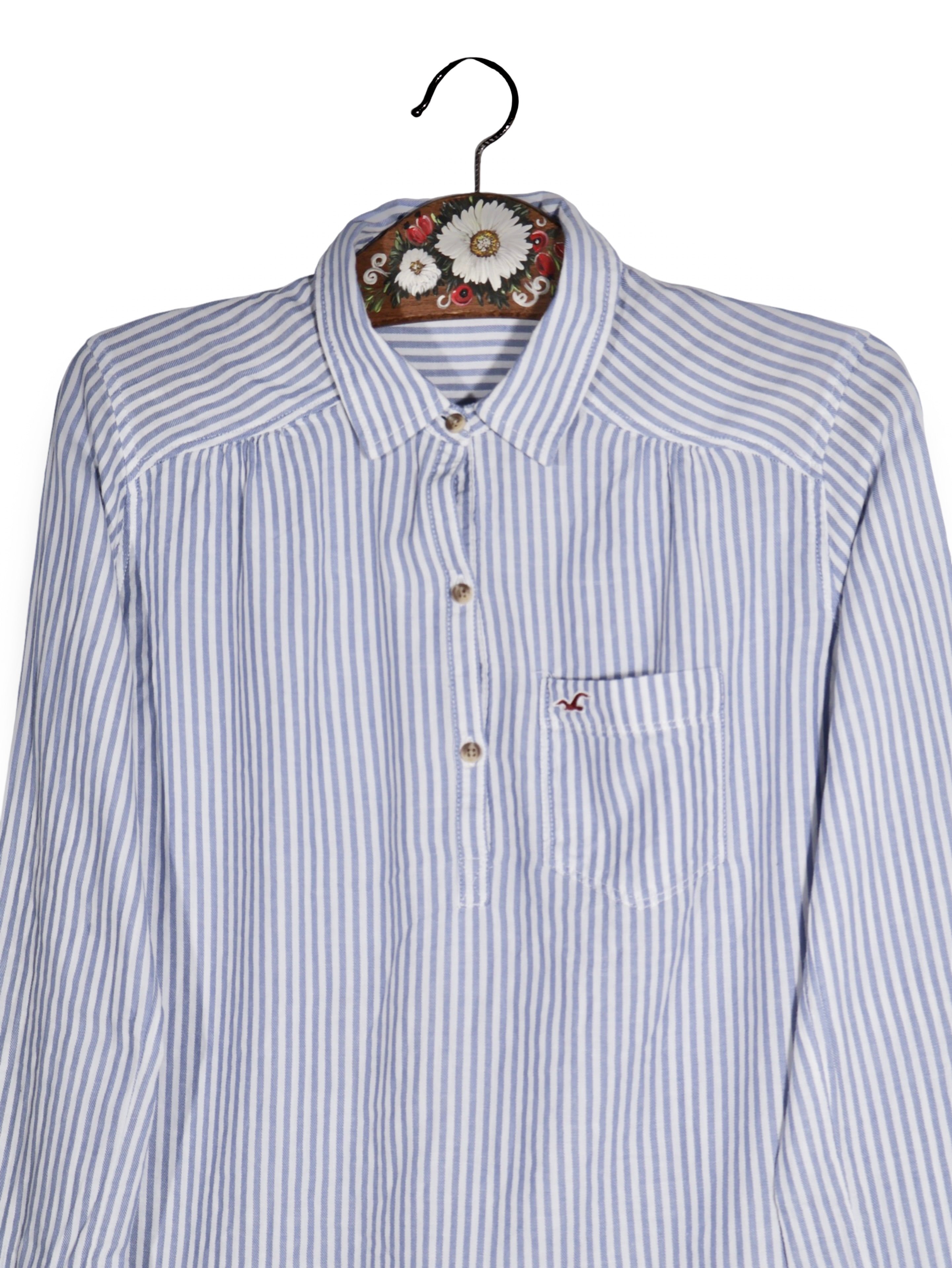 Cămașă Hollister cu dungi albastre – XS – Femei - imagine 2