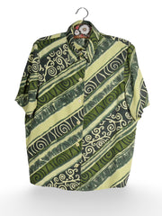 Cămașă Vintage verde cu imprimeu grafic – M – Femei - imagine 1