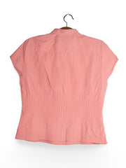 Cămașă Calvin Klein roz somon cu pliuri verticale – M – Femei - imagine 3