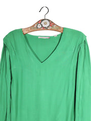 Bluză Scotch&Soda verde cu maneci bufante – M – Femei - imagine 2