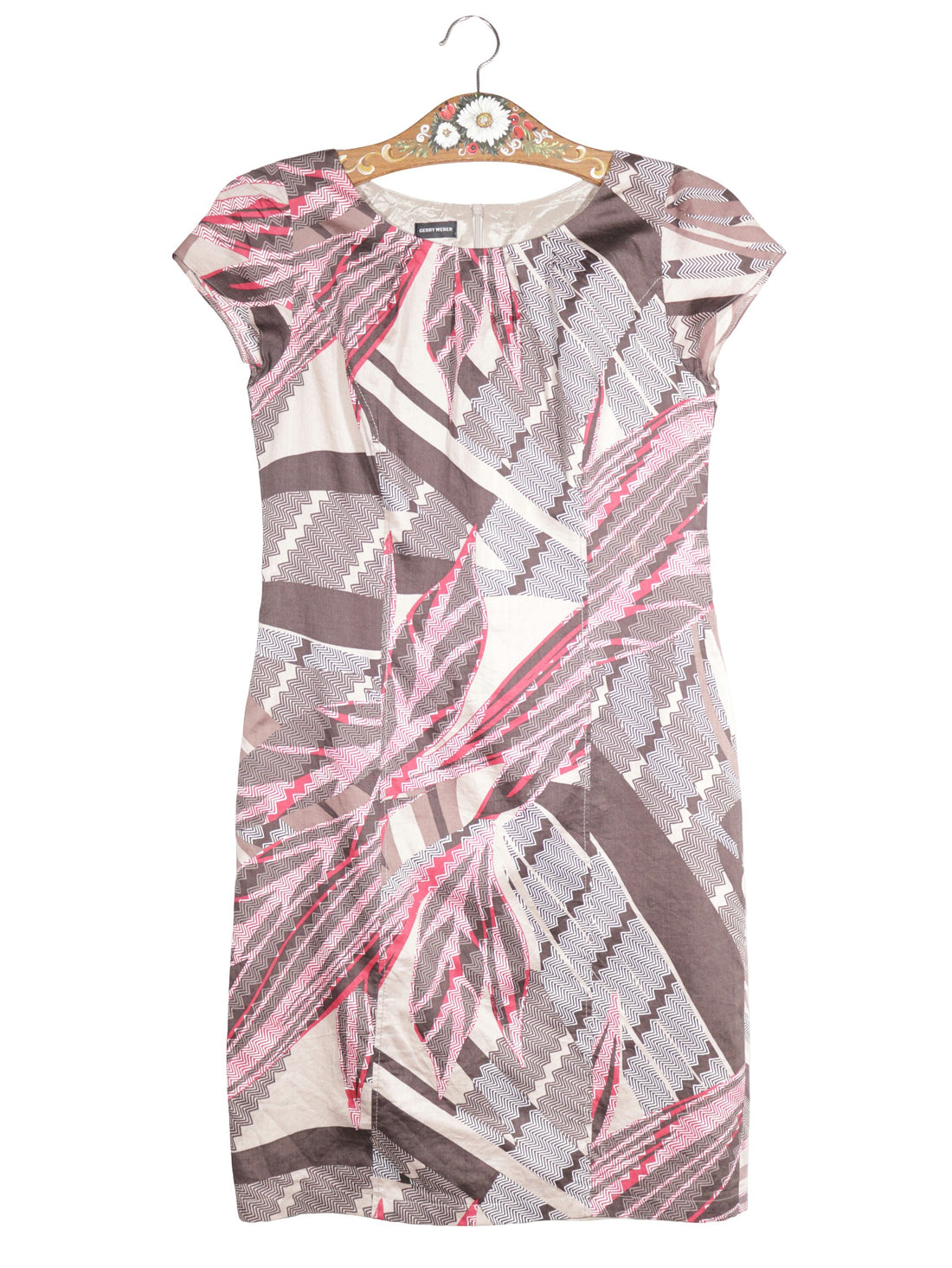 Rochie Gerry Weber bej, roz, maro, alb mărime L vedere din față second-hand premium