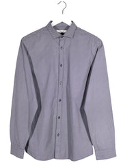 Camasa Premium by Jack & Jones bleumarin cu micro-model alb mărime M vedere din față second-hand premium