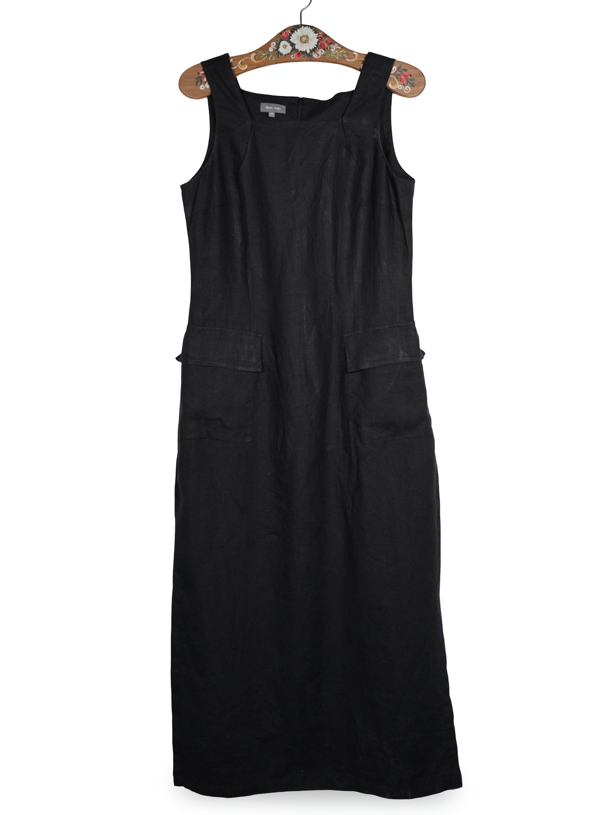 Rochie Marc Aurel negru mărime M vedere din față second-hand premium