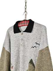 Pulover (40%lana) Vintage - marimea M (oversize) - Barbati