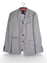 Sacou Pierre Cardin gri cu textură fină și căptușeală florală – L – Bărbați - imagine 1