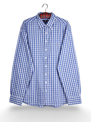 Cămașă Gant alb-albastră in carouri – XXL – Bărbați - imagine 1