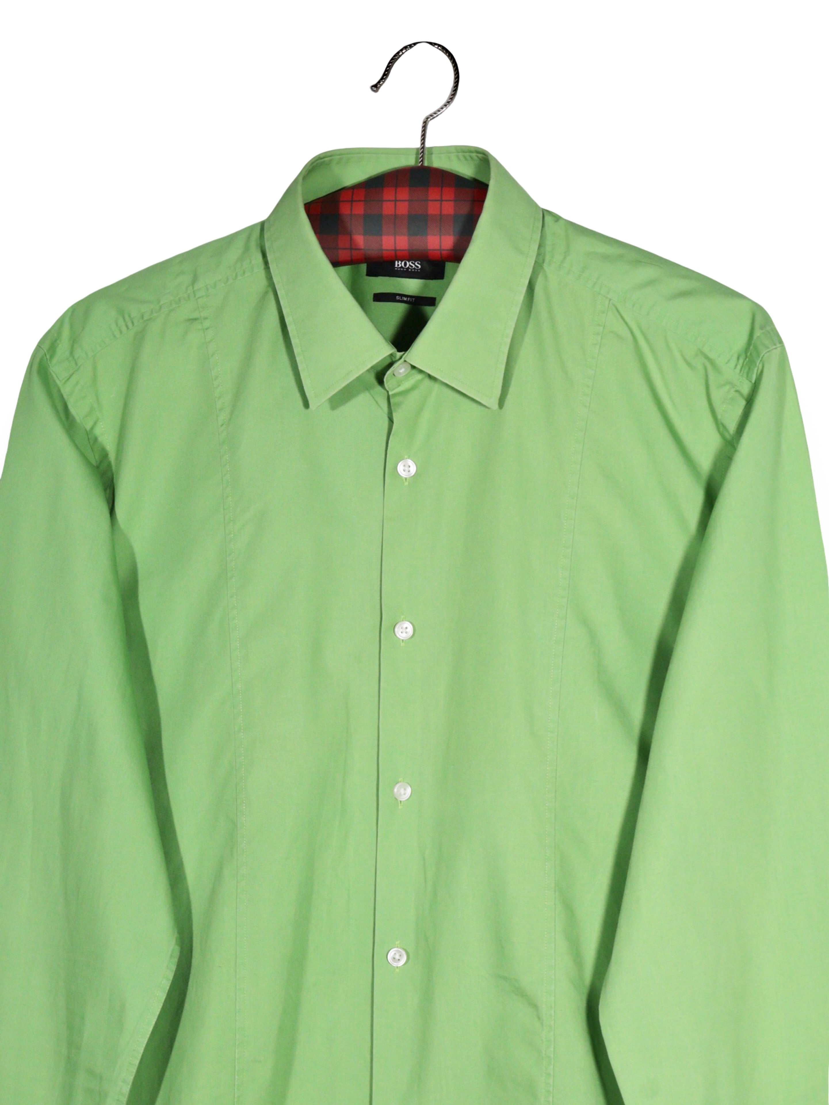 Cămașă Hugo Boss verde deschis slim fit – L – Bărbați - imagine 2