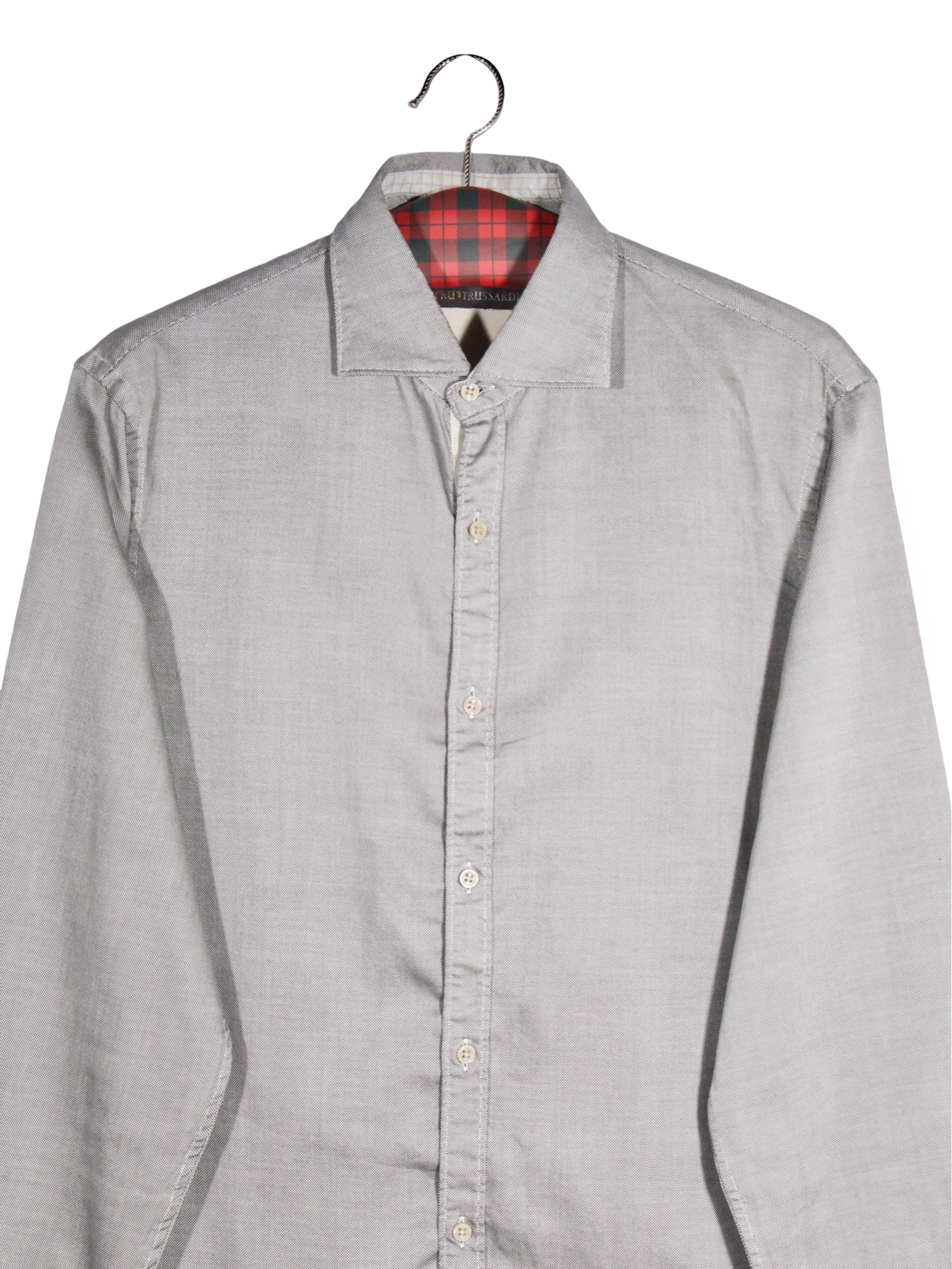 Cămașă Trussardi gri deschis cu guler clasic – M – Bărbați - imagine 2