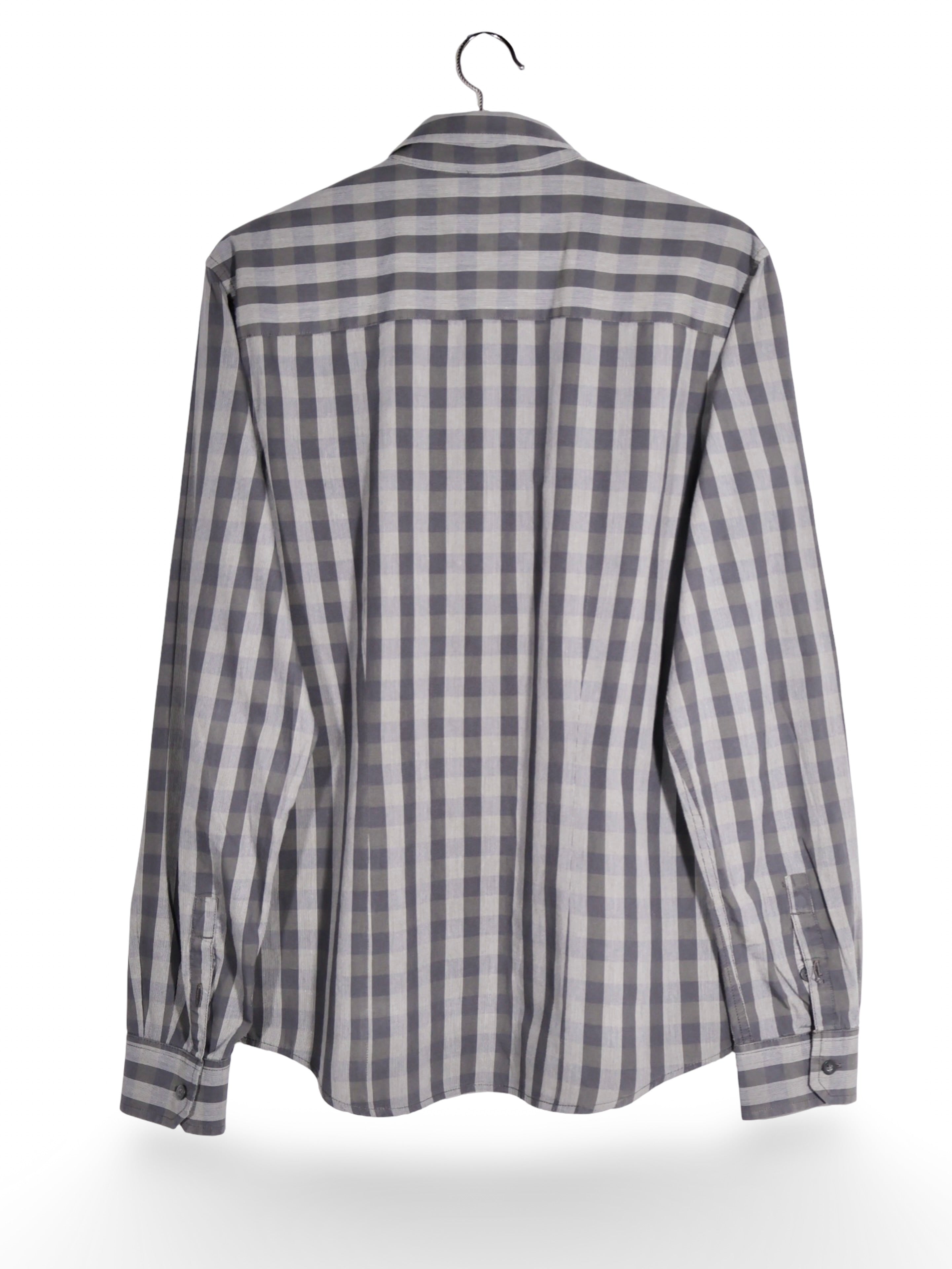 Cămașă Wrangler gri cu carouri – M – Bărbați - imagine 3