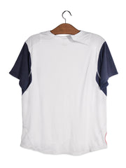 Tricou NIKE alb cu detalii bleumarin – M – Femei - imagine 3