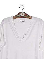Tricou Premium alb cu decolteu în V – L – Femei - imagine 2
