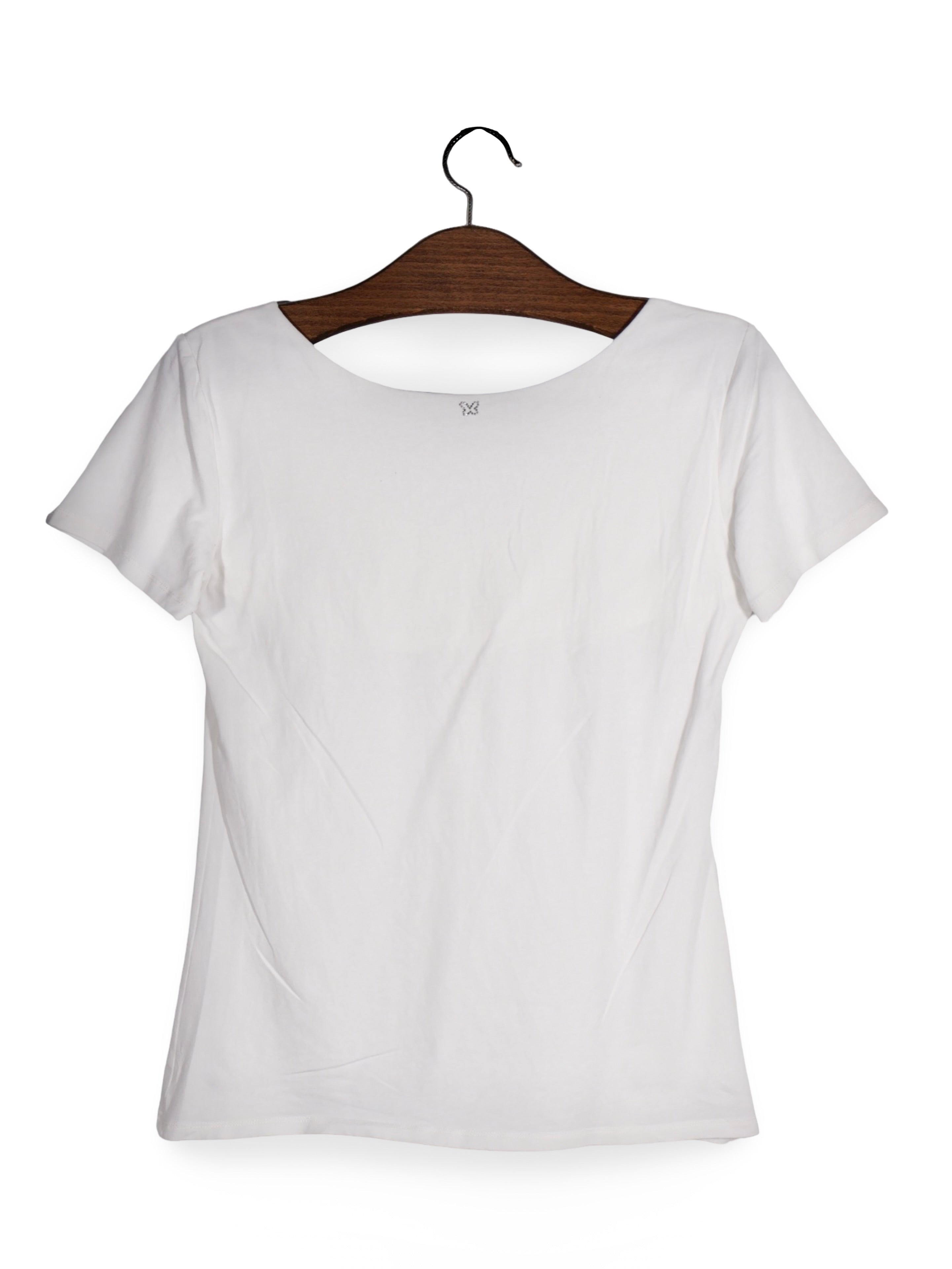 Tricou Max Mara alb cu decolteu amplu – M – Femei - imagine 3