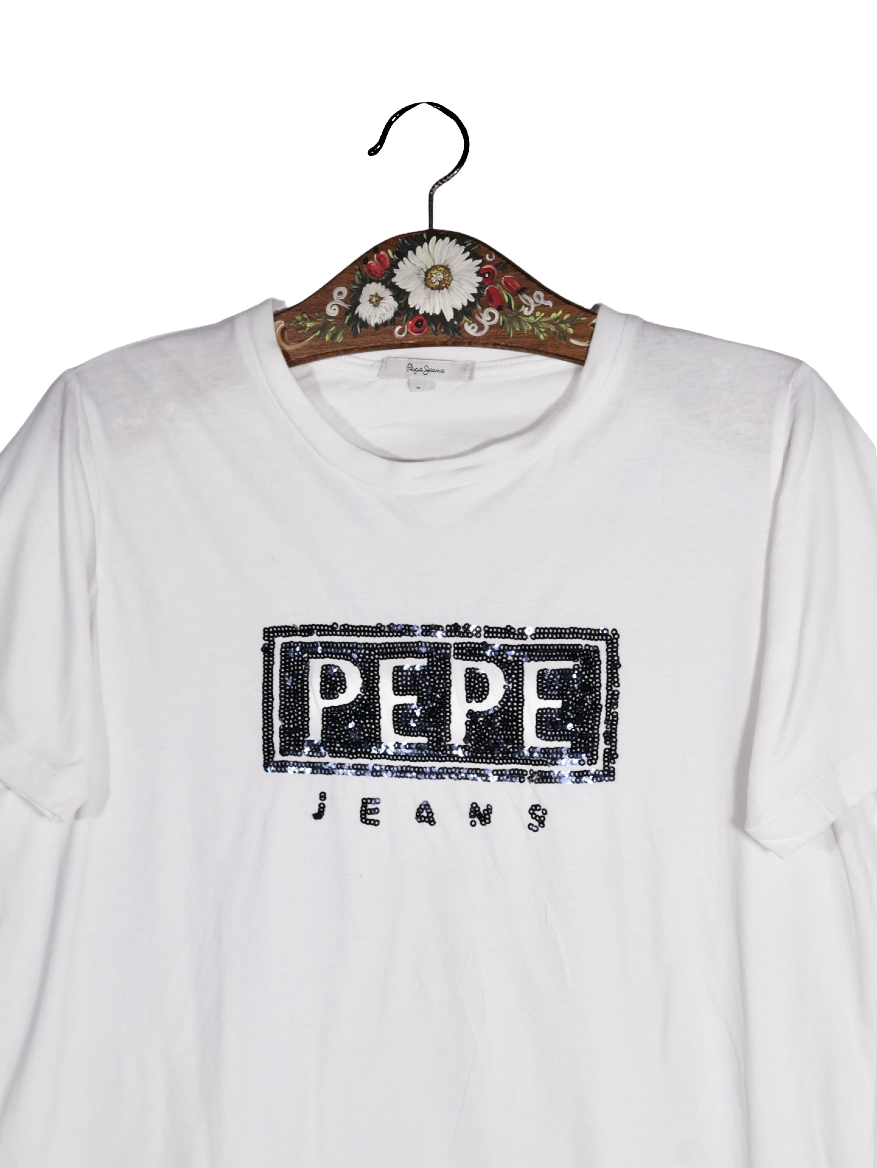 Tricou Pepe Jeans alb din 100%bumbac – XL – Femei - imagine 2