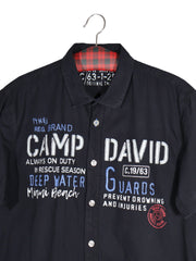 Cămașă Camp David neagra cu imprimeu grafic – M – Bărbați - imagine 2