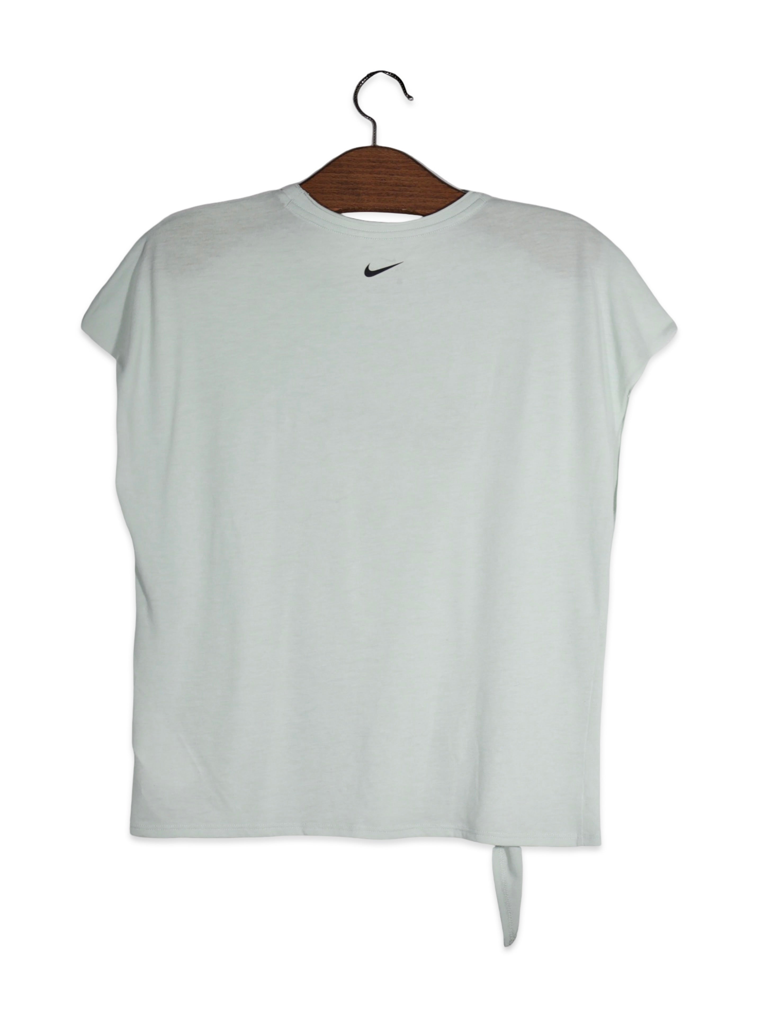 Tricou NIKE gri deschis cu logo supradimensionat – S – Femei - imagine 3