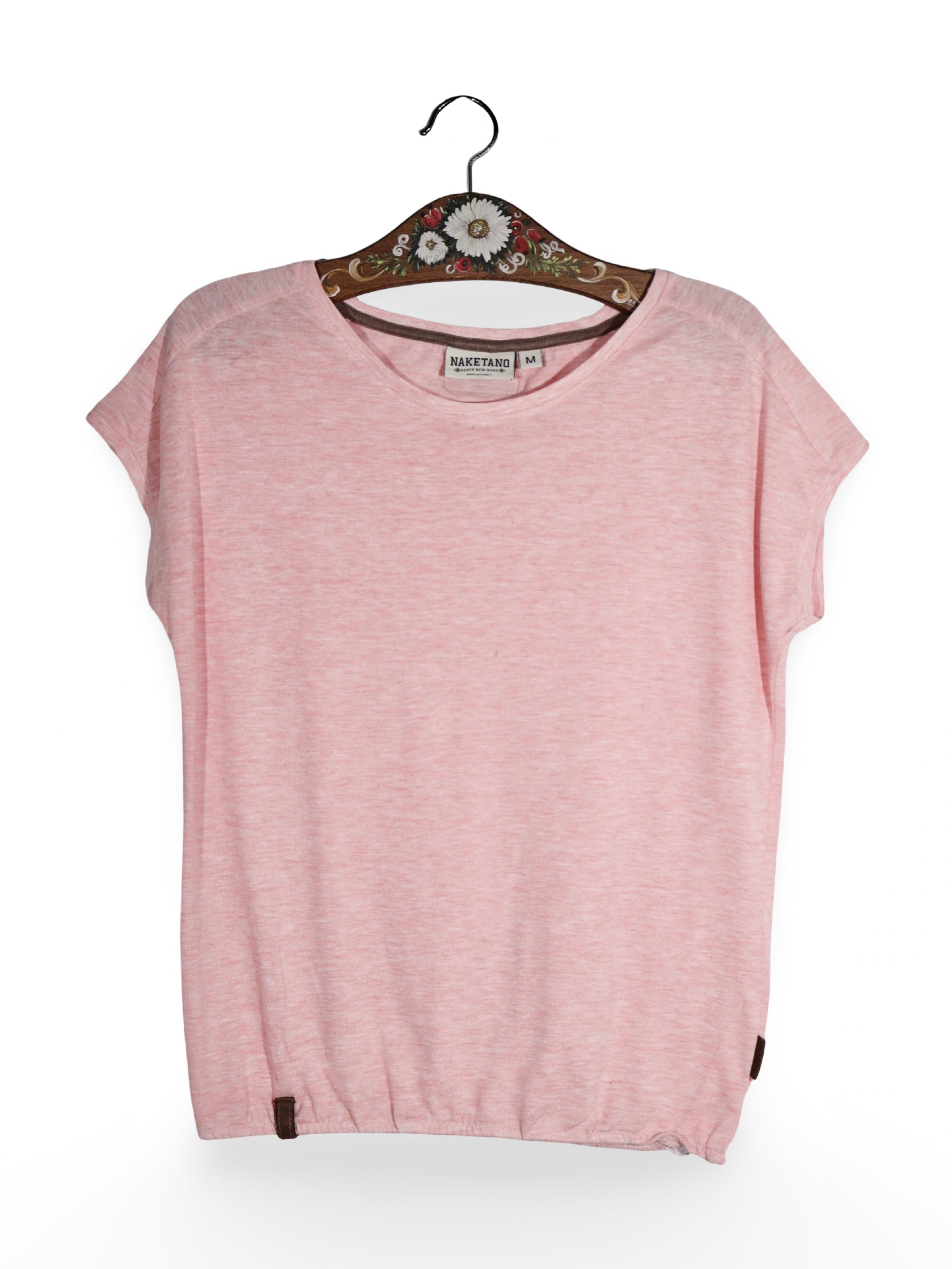 Tricou Naketano roz pal cu efect melanj – M – Femei - imagine 1