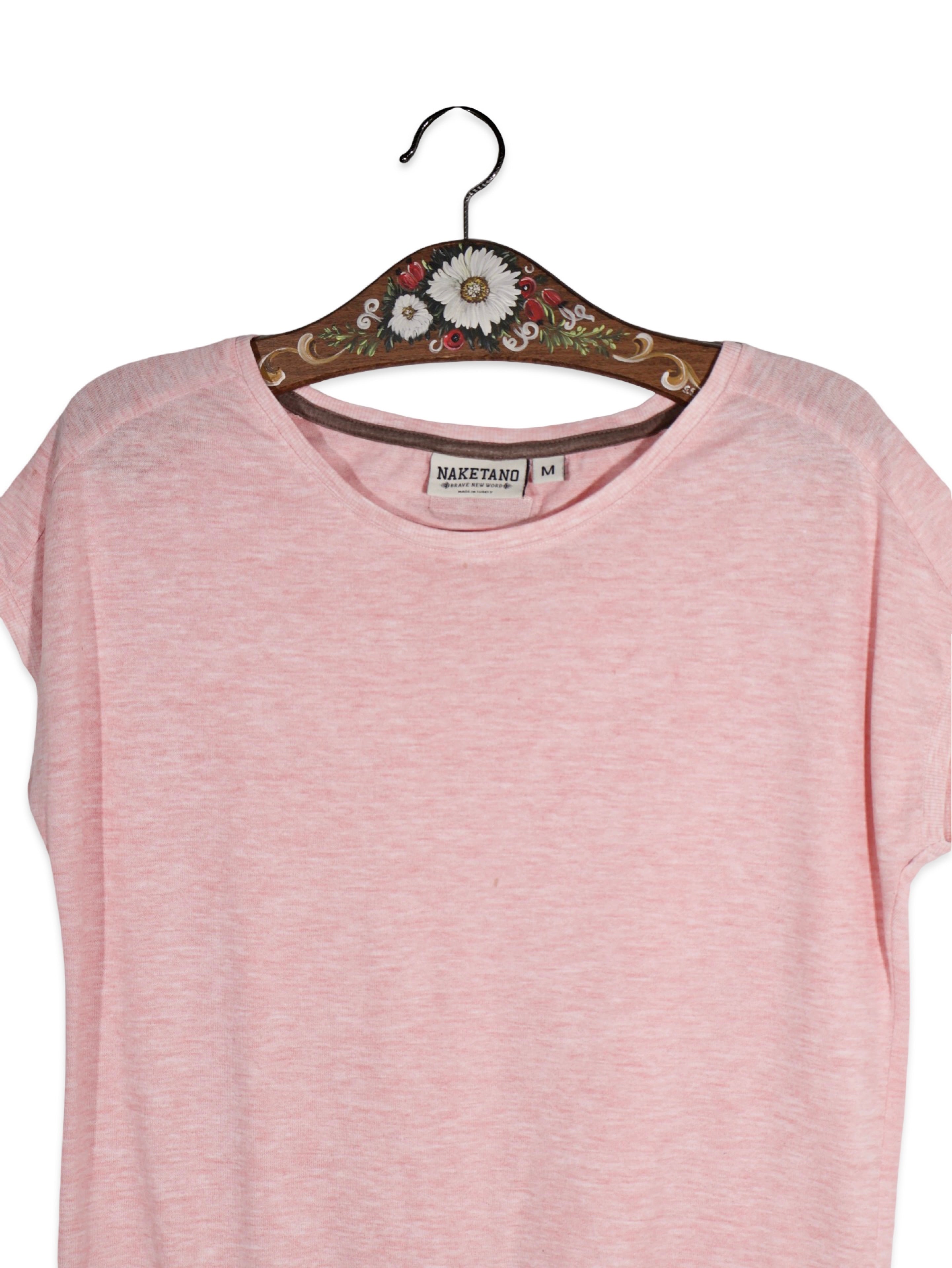 Tricou Naketano roz pal cu efect melanj – M – Femei - imagine 2
