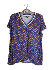 Tricou Lee albastru cu imprimeu geometric – XL – Femei - imagine 1