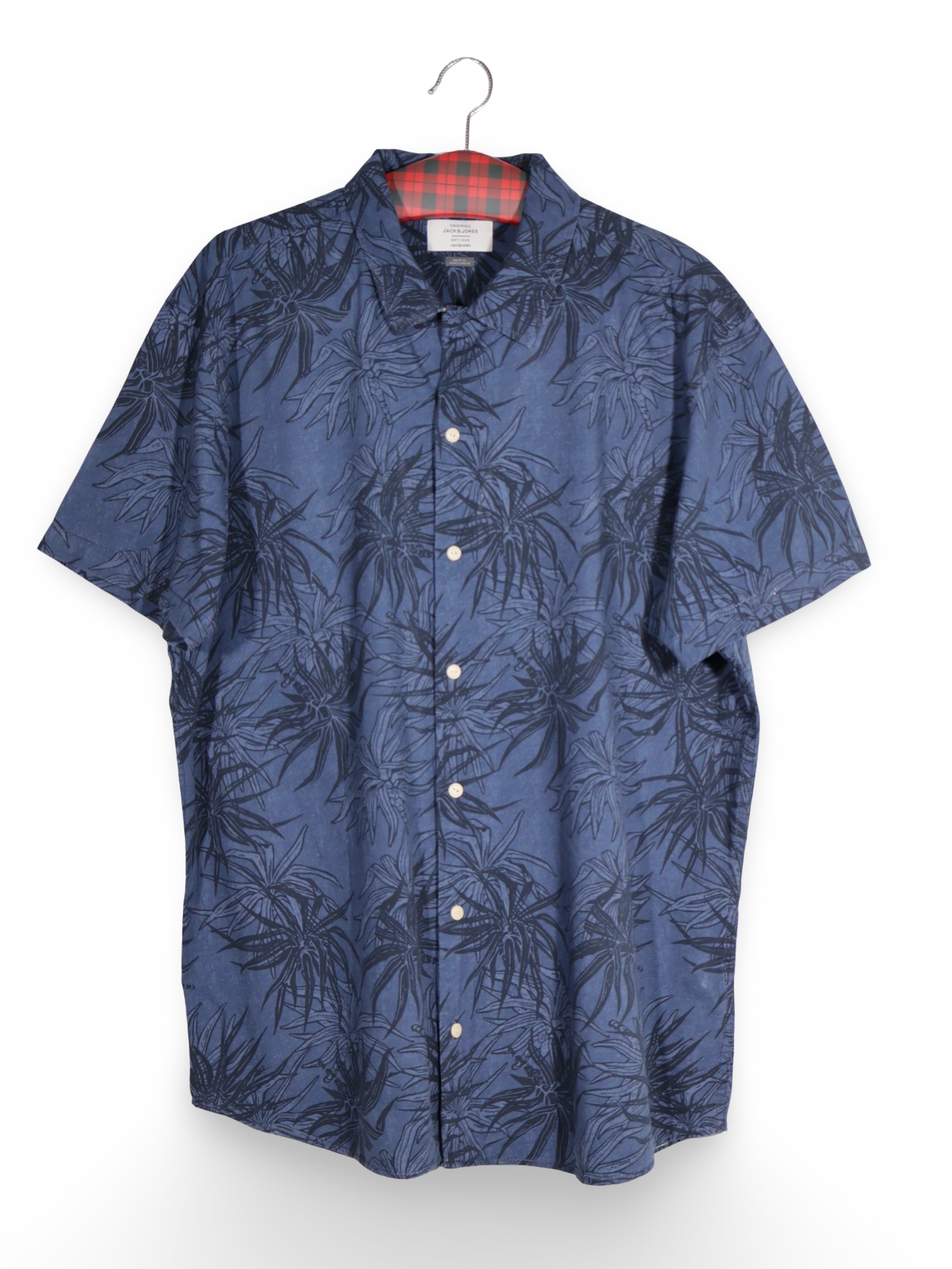 Cămașă JACK&JONES albastru inchis cu imprimeu tropical – XXL – Bărbați - imagine 1