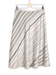 Fustă Vintage cu imprimeu geometric in dungi – M – Femei - imagine 3