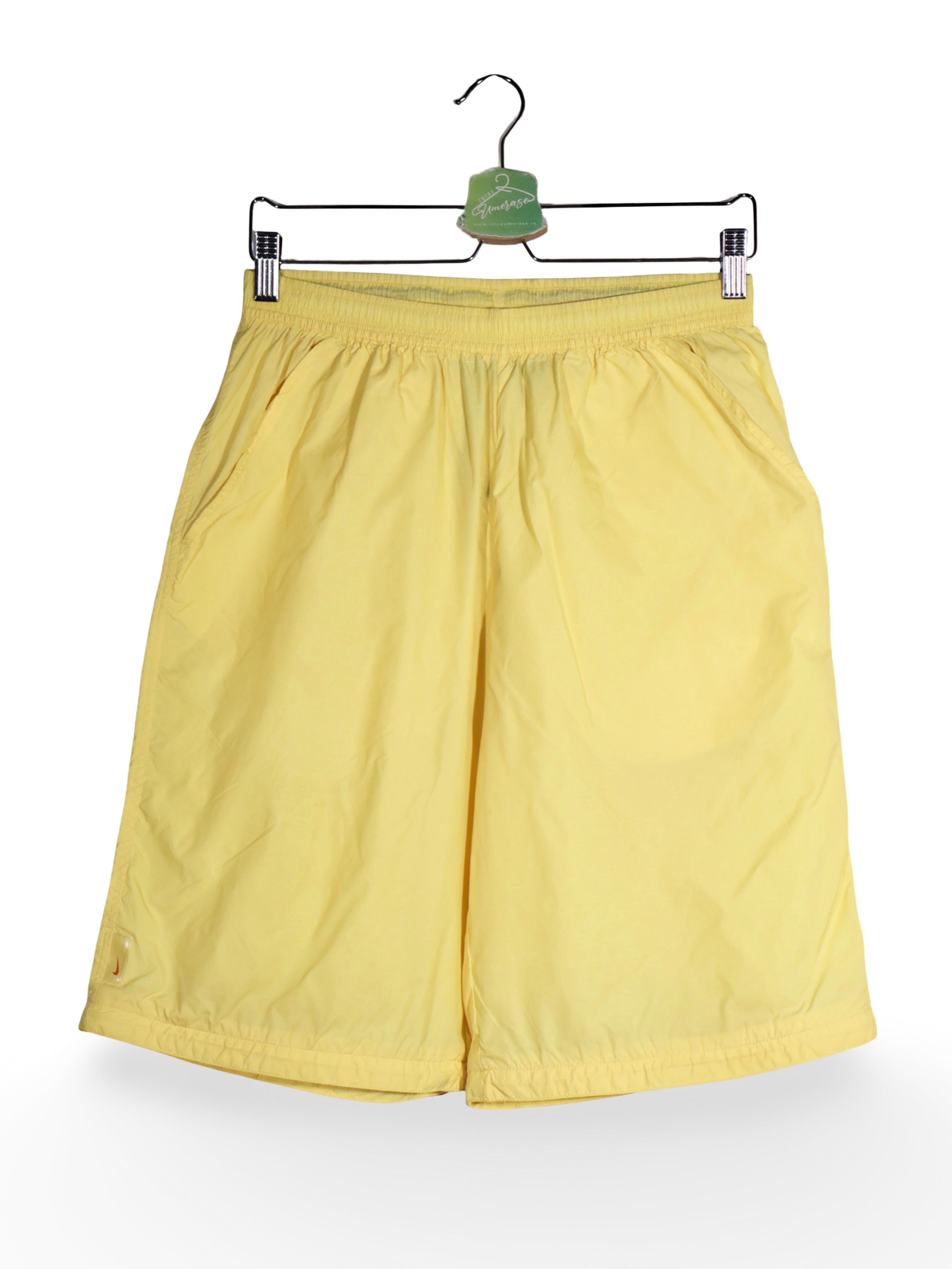 Pantaloni NIKE galbeni din nylon – L – Femei - imagine 1