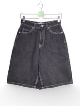 Pantaloni BERSHKA negru cu cusaturi contrastante – XS – Femei - imagine 1
