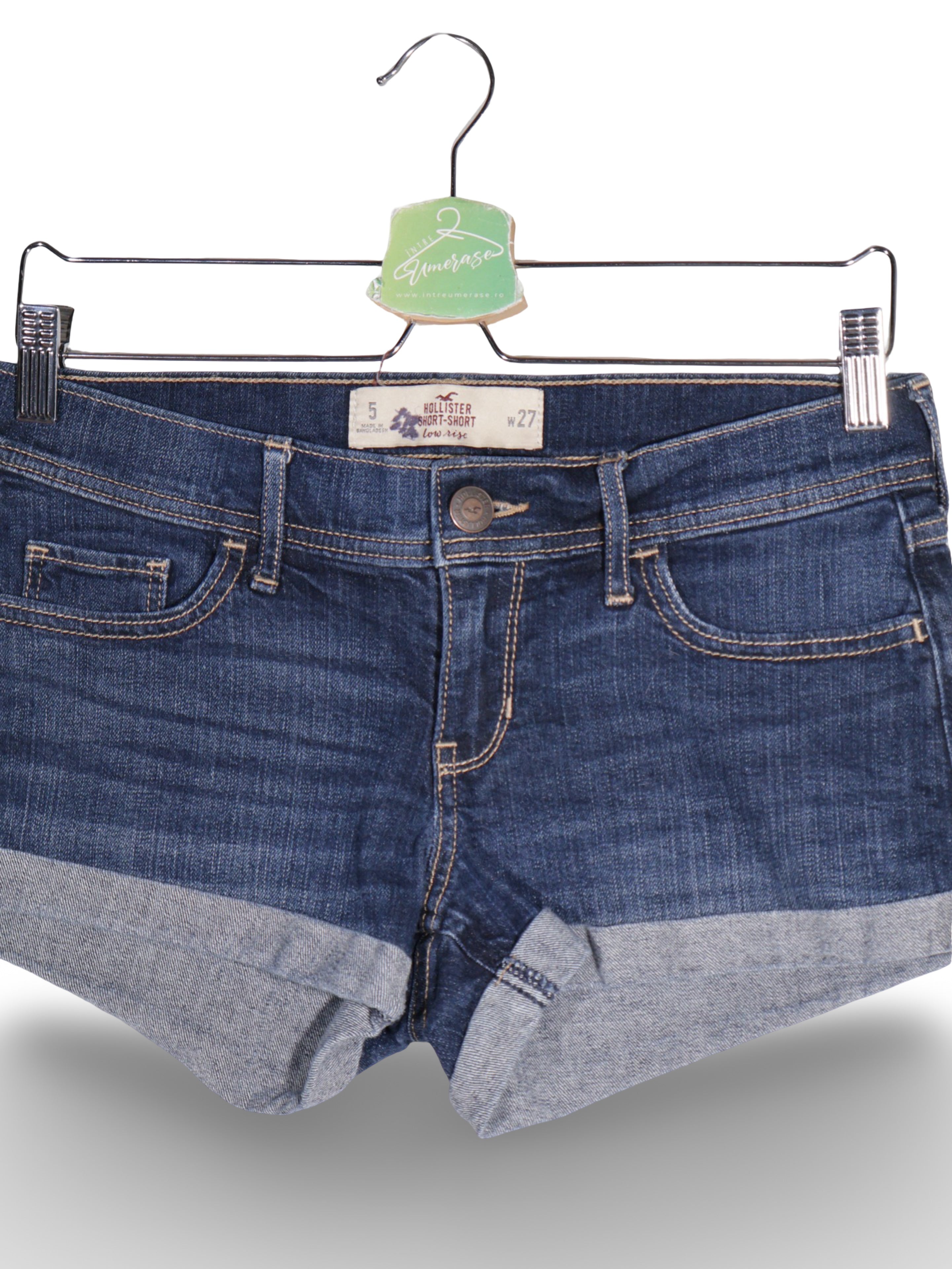 Blugi Hollister din denim cu mansete intoarse – S – Femei - imagine 2