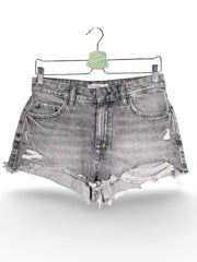 Blugi PULL&BEAR gri spalat cu rupturi – S – Femei - imagine 1