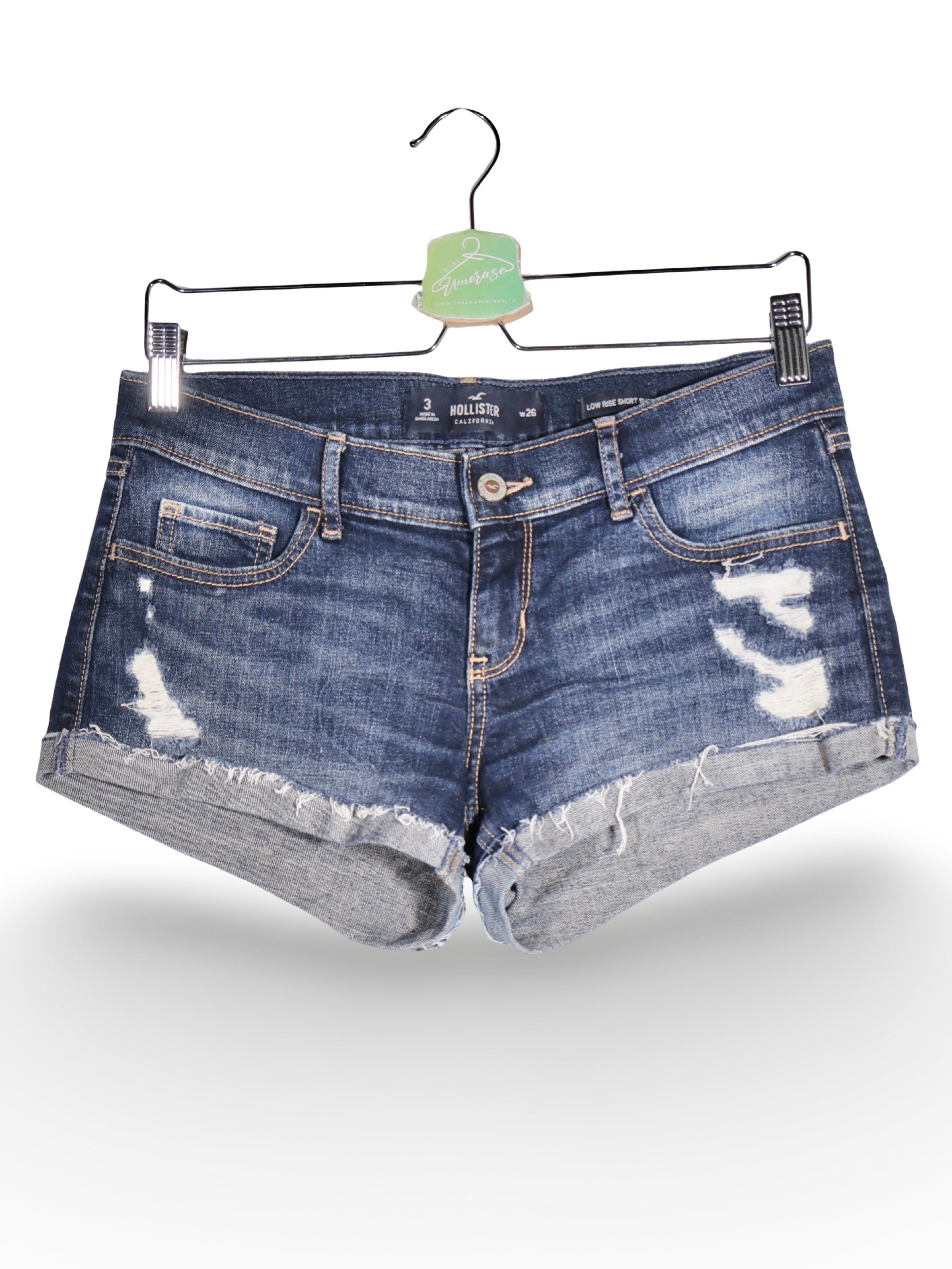 Blugi Hollister albastru cu aspect uzat – S – Femei - imagine 1