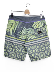 Pantaloni scurți - Quiksilver boardshorts gri cu print tropical – S – Bărbați - spate