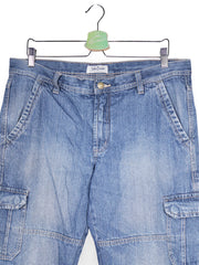 Pantaloni 2/3 John Baner albastru denim spalacit – L – Bărbați - imagine 2