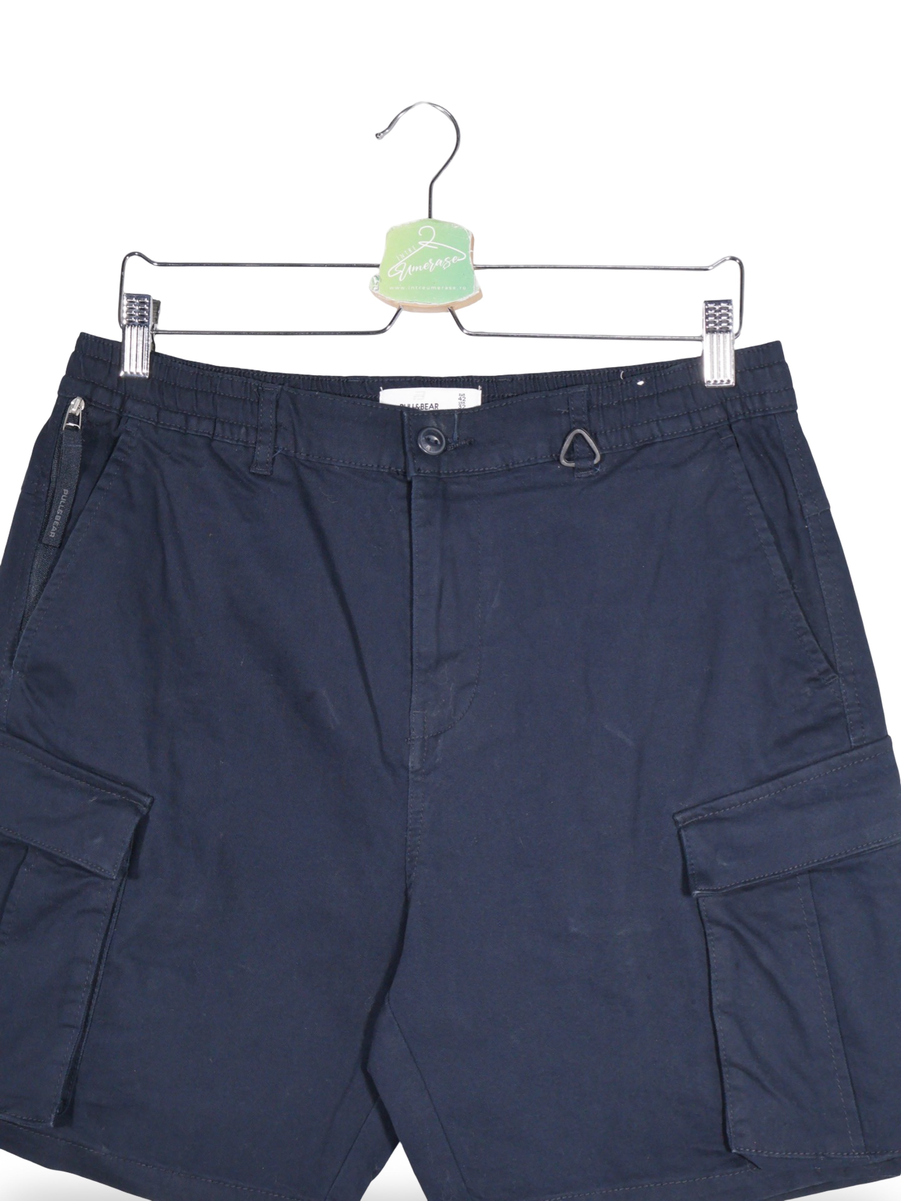 Pantaloni PULL&BEAR bleumarin cu buzunare cargo – S – Bărbați - imagine 2