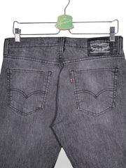 Blugi scurți denim gri inchis cu croiala dreapta – Levi's – S – Bărbați - detaliu
